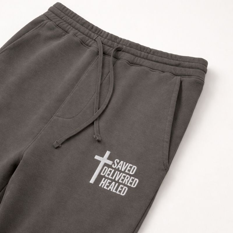 SDH Pigment-Dyed Sweatpants Lifestyle - Full Salvation Apparel Christian Streetwear