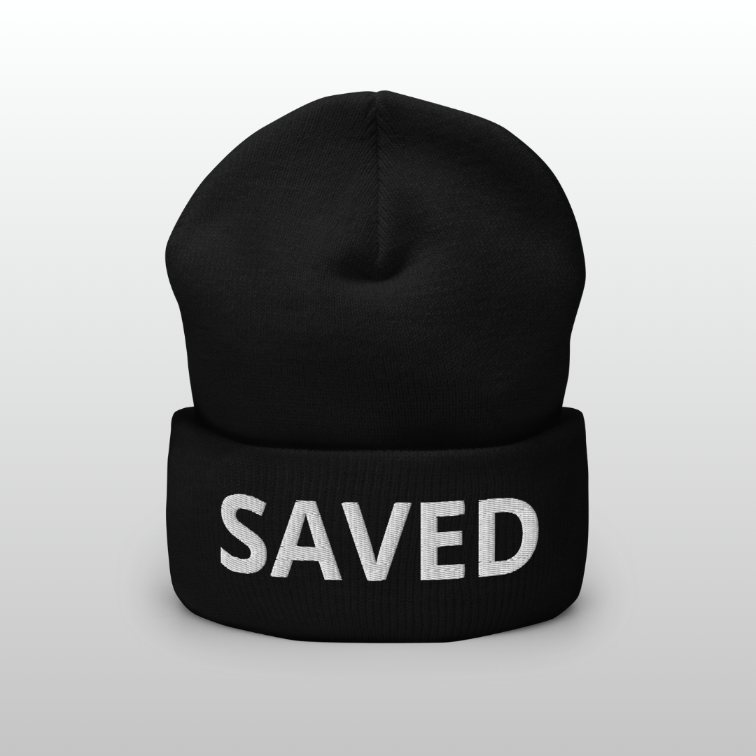SAVED Christian Cuffed Beanie