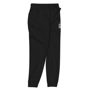 Praise God Christian Fleece Sweatpants Black Right Front - Full Salvation Apparel