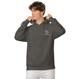 FS Christian Pigment-Dyed Hoodie Black Front View 2 - Full Salvation Apparel
