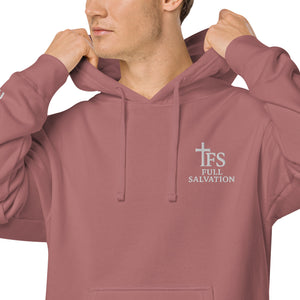 FS Christian Pigment-Dyed Hoodie Maroon - Full Salvation Apparel