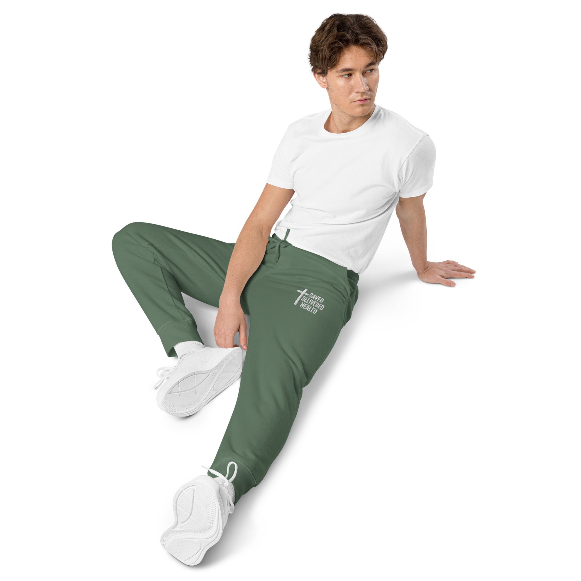 SDH Christian Pigment-Dyed Sweatpants Alpine Green - Full Salvation Apparel